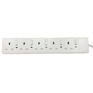 Allied Series 5 Gang 13A 3 Pin Flat Switch Socket Outlets with Neon Price In Pakistan