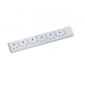 Allied Series 6 Gang 13A 3 Pin Flat Switched Socket Outlets Price In Pakistan
