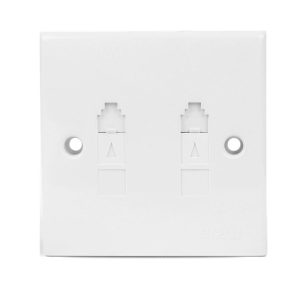 E-Series 2 Gang Shuttered Telephone Outlet price In Pakistan