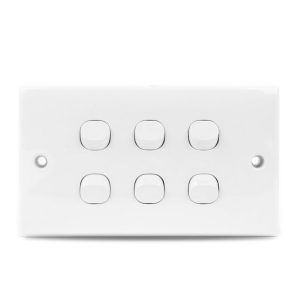 E-Series 6 Gang 1 Way Switches Price In Pakistan