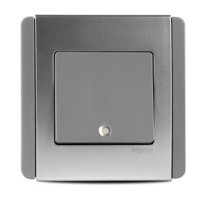 Neo 1 Gang 2 way Switch Grey Silver with LED and Fluorescent price in pakistan