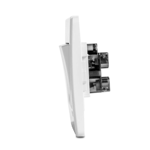 Neo 1 Gang 2 way Switch Vertical White with LED and Fluorescent