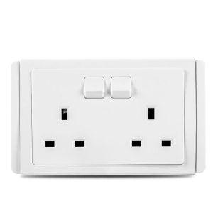 Neo 13A 3 Pin Flat Duplex Switched Socket price in Pakistan