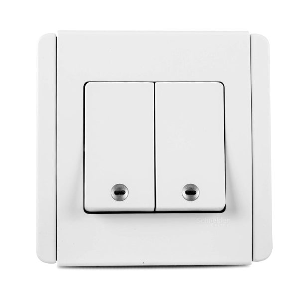 Neo 2 Gang Vertical Switch With LED In White Price In Pakistan