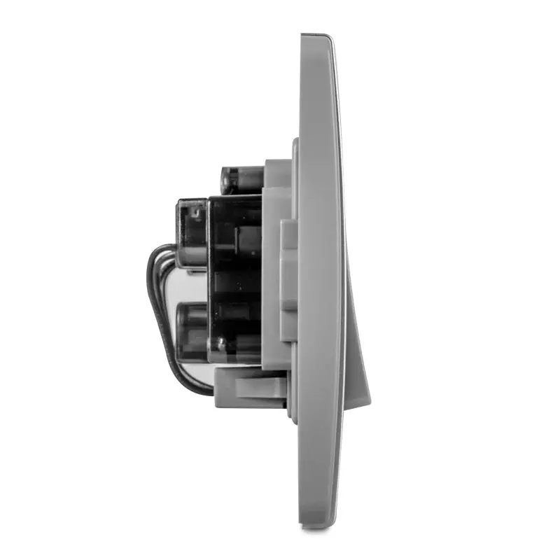 Neo 2 Gang Vertical Grey Silver With LED - Image 3