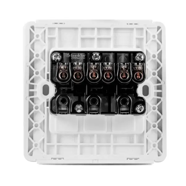 Neo 3 Gang Vertical White With Fluorescent - Image 3