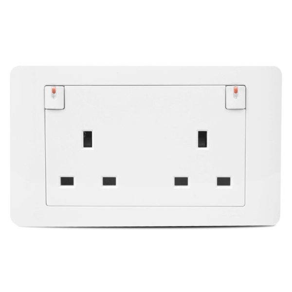 Zencelo 13A 3 Pin Flat Duplex Switch Socket Price In Pakistan