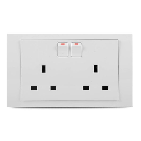 Vivace 13A 3 Pin Flat Duplex Switch Socket Price in Pakistan