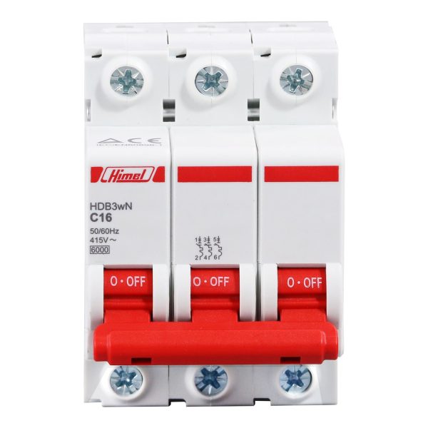 Himel HDB3wN3C 3 Pole Miniature Circuit Breaker - Image 2