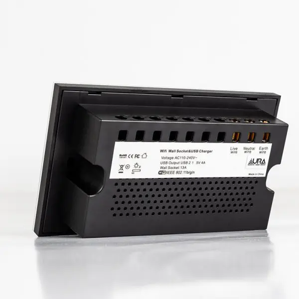 BlueDot International Duplex Switch Socket-Black - Image 2