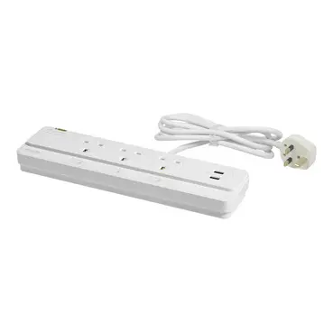 Allied Series 3 gangs - 13 A Electric Powex Socket Outlet Extension + 2 USB ports Price in Pakistan