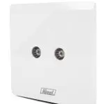 Himel Prime Series 2 Gang TV Outlet - Image 3