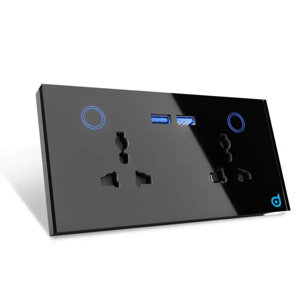 BlueDot International Duplex Switch Socket-Black Price In Pakistan