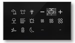 Modbus Glass Touch Combo Bedside Panel with 9 Buttons & Thermostat with 7 Buttons Price In Pakistan